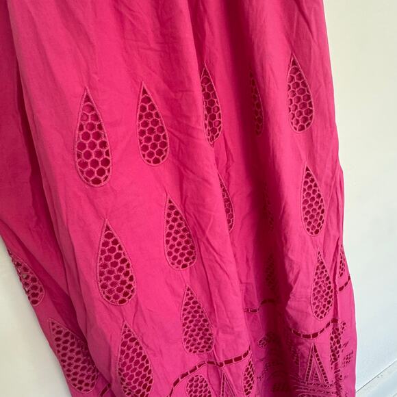 Farm Rio Eyelet, Open Back Dress in Pink, Sample! - Picture 5 of 10